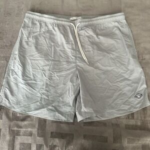 PacSun Shorts Mens XL Gray Solid Swim Trunks Mesh Lined Drawstring Elastic Waist